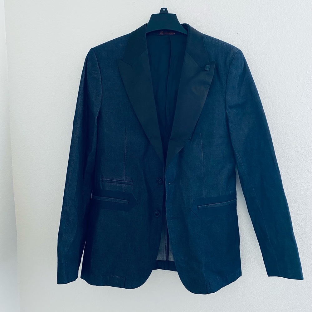 G-Star Raw Men's Charcoal Grey Blazer - Slim Tailored Fit Size M